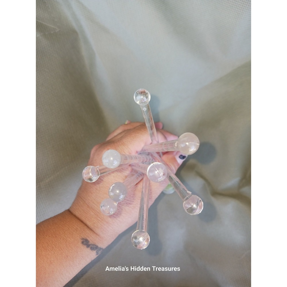 Mixed Drinks Happy Hour Acrylic Cocktail Swizzle Sticks - Set of 9 Stirrers - Picture 3 of 6